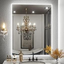 BUNGALOW MERCER Rectangular Mirror for Home, Bathroom Vanity Mirror, Color Temperature Adjustable, Wall-Mounted Mirror, Anti-Fog Dimmable Lights Makeup Mirror | 60 x 90 CM-image-7