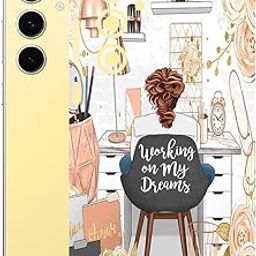 AtOdds Mobile Skin Sticker Wrap | Compatible for Samsung S24 FE (5G) | Scratchproof Matte Finish | Full Coverage for All Sides & Camera Protection (Dreams)-image-100