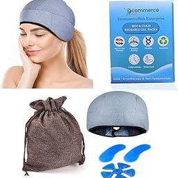 EcommerceHub® Headache Migraine Ice Head Wrap Cap-Migraine Headache Pain Relief cap Reusable Long Lasting Hot & Cold Pack-picture-28