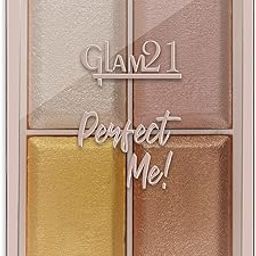Glam21 Perfect Me! Highlighter Palette Blusher |Ultimate Shimmer Formulations | Highly-Pigmented Powder Highlighter With Easy-To-Blend Formula | Weightless Longlasting Illuminating Glow Face Kit| 6gm ( (Shade-03)-4