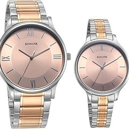 Sonata Pair Quartz Analog Pink Dial Stainless Steel Strap Watch for Couple_7710587050KM01-picture-27
