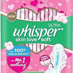 Whisper Ultra Softs Air Fresh Sanitary Pads for Women, XL 50 Napkins-image-24