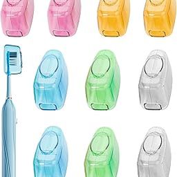 10 Pcs Tooth Brush Cover Box, Toothbrush Cover, Tooth Brush Cover Cap Brush Cover Case Protect Your Toothbrush Head from Being Affected Suitable for Most Toothbrushes (Multicolour)-9