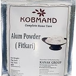 KOBMAND Alum Powder (Fitkari) 200 g | Alam Stone Powder For Face, Skin Care, Water Purification, Shaving Cuts burns, Odor Sweat Deodrant | Pure Phitkari (Fitkiri) Powder | Travel Pack-12
