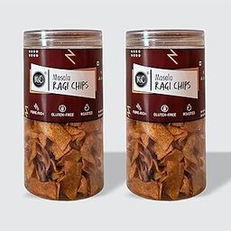 IRIE Masala Ragi Chips | Crunchy & Healthy Roasted Snack | Gluten-Free & High in Fiber | Millet Namkeen Chips | No Preservatives - Pack of 2 (130g Each)-image-72