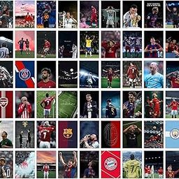 Wallgasm Paper Football Collage Kit - Set Of 54, 4 X 6 Inches Posters | Poster Set For Room, Wall Art For Bedroom, Gym, Office (Football)-68