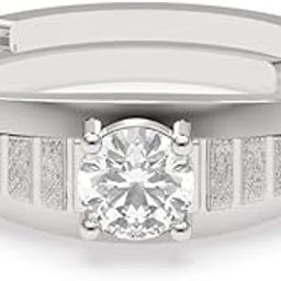 Real 925 Sterling Silver Step Band Ring |Size Adjustable, Matte Finish, Swiss Zirconia | Gift for Men & Boys-image-63