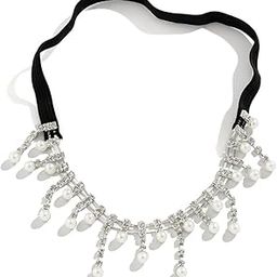 Silver Plated Thigh Chain with Faux Pearls and Rhinestones | Women’s Body Jewelry | Body Chain for Parties & Events-12