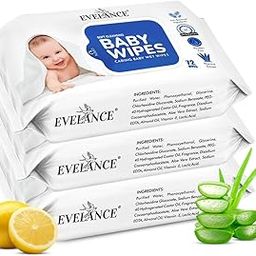 EVELANCE Soft Cleansing Baby Wipes | 72 Wipes x 3-216 Wipes | Extra Thick & Moist Wet Wipes for Baby's | Prevents Rashes & Redness with Goodness of Aloe Vera Vitamin E | Praben Free, pH Balanced-image-3