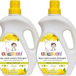Bunniez Baby Liquid Detergent for clothes with Lemon Fragrance with No Chemicals for soft clothes 100% safe to use - Pack of 2 (1 Litre x 2)-image-107