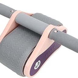 Abdominal Exercise Wheel Kit, Detachable Handle Two Wheeled Structure Spring Back Abdominal Roller Wheel ABS and Aluminum Alloy with Mat for Home (Gray Pink)-28