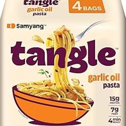 SAMYANG Tangle Garlic Oil Pasta 400 g || 4 Bag of 100 g each || 16 g Protein || 6 g Fibre || Ready in 4 minutes-image-25