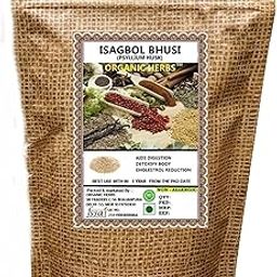 ORGANIC HERBS Isabgol Bhusi (Psyllium Husk), Natural Digestive Fibre Supplement for Constipation Relief, Weight Management, Gut Health, Cholesterol Control-image-49