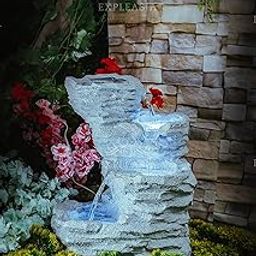 EXPLEASIA 3 Stream Rock Cavern Water Fountain for Home, Water Fountain for Garden, Water Fountain for Living Room, Water Fountain for Home vastu, Fountain, Fountain for Home décor Waterfall-picture-27