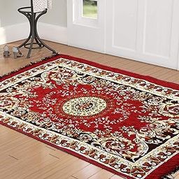 Kuber Industries 4 x2 Feet Superfine Velvet Carpet|Rug|Living Room|Bedroom|Hall (Maroon) (Model Number: HS_36_KUBMART018356)-14