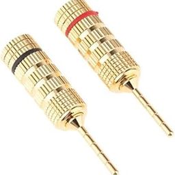 ATORSE 2x2Pieces 2mm Speaker Wire Pin Plug Banana Connector Screw Lock-picture-21