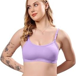 Women's Cotton Sports Bra for Women Solid Bra Wireless & Non Padded Full Coverage Soft Hold Straps Super Combed Cotton Elastane Stretch Full Coverage Slip-On Active Bra-image-38