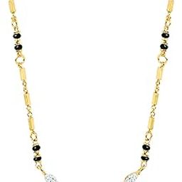 Stylish Fashion Pendant Necklace Black Beads Mangalsutra for Women & Girls with Extendable Chain-19
