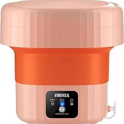 Drying Washing Machine Foldable Mini Washing Machine for Dorm Small Items Rv Pink - Washing Machines-image-73