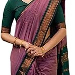 Women's Kanjivaram Soft Cotton Linen Silk Saree With Blouse Piece-picture-25