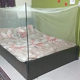 Shahji Creation Double,King or Queen Size Edge Traditional Mosquito Net Ivory Color (Nylon Net, 5X7 Feet Double Bed)-25