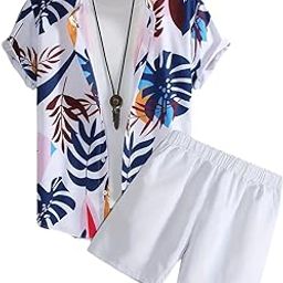 Co Ord Set for Men | Pyjama Set for Men | Beach Wear Summer Wear Short Pajama Set || Sleepwear Loungewear Shirt & Shorts Combo-23