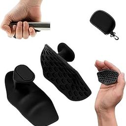 DVVSHOPEE Rubber Gym Grips Fingerless Workout Grips - Ergonomic Rubber Hand Protector Gloves for Weight Lifting, Pull-Ups, Gym Training and Exercise, for men and women-16