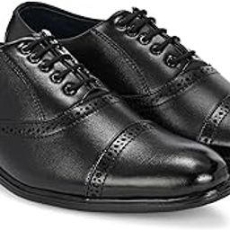 Light Bulls Men's Official Latest Daily Use Formal Lace Up Brogue Derby Shoes-image-36