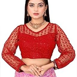 Women's Stylish Shifli Designer Blouse with Front V Neck Or Back Design for Office, Evening, Festive & Every Day Look-27