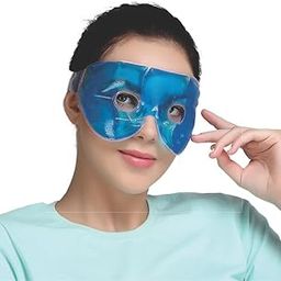 Flamingo Plush Hot&Cold Eye Mask For Dark Circles,Dry Eyes,Cooling Eyes,Pain Relief,Redness,Eye Patches Eye Cooling Gel Eye Mask Stretchable For Eye Relaxing For Women&Men|Universal Fit-Blue-13