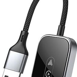 Carplay Adapter & Wireless Android Auto Adapter, 2 in 1 Carplay Convert Wired to Wireless for Cars, Mini Size with Extension Cable USB & USB-C/Type-C, Stable Control, No Delay - Black-78