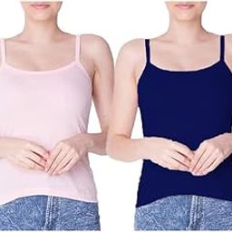 Fox World Womens Cotton Folding Strap Slip Camisole Pack of 2-image-84