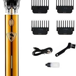SHINON SH-2705 Electric Pro Li Outliner Cordless Rechargeable Grooming Kits T-Blade Close Cutting Trimmer for Men Zero Gap Baldhead Beard Shaver Barbershop Professional Runtime 120 min, Gold-image-90
