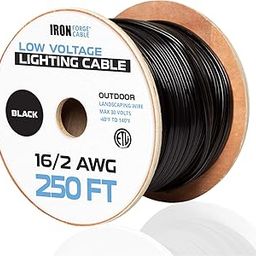 16/2 Low Voltage Landscape Wire - 250ft Outdoor Low-Voltage Cable for Landscape Lighting, Black-image-40