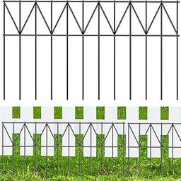 GRELWT 10 Pack 24"L x 15"H Animal Barrier Fence, Underground Decorative Garden Fencing, 5.5mm Galvanized Stakes with 2 inch Spike Spacing, Metal Fence Panel for Outdoor Yard Patio-image-23