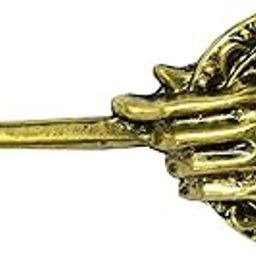 Hollywood Theme The King Hand Brooch Pin with Antique Gold Plating (Medium - 5 cm) BP1101001G-image-24