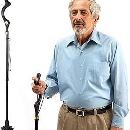 PRAPATTI Walking Cane for Men and Walking for Women Special Balancing - Walking Stick Have 10 Adjustable Heights - self Standing Folding, Portable Collapsible-image-14