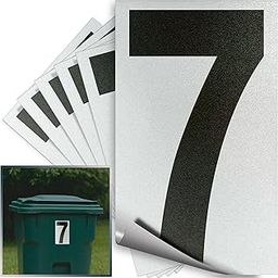 iSYFIX Black Vinyl Numbers 7 (Seven) Stickers - 6 Pack 5 inch - Premium Decal, White Background & Pre-Spaced for Mailbox, Signs, Window, Door, Cars, Trucks, Home, Business, Address, Indoor & Outdoor-image-11