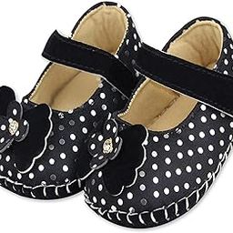 neska moda Baby Girls Synthetic Leather Polka Dot Belly Sandal Booties For 12 to 18 Months/18 to 24 Months-picture-15