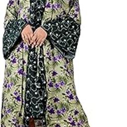 Women Exclusive Pure Cotton Two pcs Night Gown Set Sleeveless Inner with Full Sleeves Robe/Housecoat-image-97
