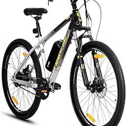 NINETY ONE Wolverine X | Electric Cycle | 10.4Ah Battery | 29T | 91 Tuf Shox Front Suspension 80mm Travel | 250 Watt IP65 BLDC Motor | 85% pre-Assembled | 2 Years Battery Warranty | Black Gold-image-72