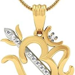 925 Sterling Silver Gold Plated Trishul Dhari Om Pendant for Men & Women With Cable Chain | Pure Silver Religious Locket for Good Health & Wealth-48
