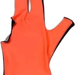 ATORSE Snooker Open Pool Cue Glove Mitts Snooker Cue Glove 3 Fingers Billiard Glove Black Orange-image-60
