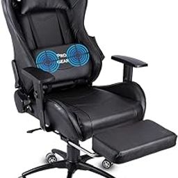 Casa Copenhagen Racing, High-Back Italian Leather Gaming Ergonomic Chair with Advanced Mechanism & Electric Back Massager, Luxurious Memory Foam Seating & Multi Function Arm-Rest - Black-image-20