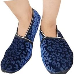 Women's & Girl's & Warm Cozy 100% Super Hot Fully Stretchable Velvet Loafe|Slipper Socks (Navy Blue,Freesize)-image-30