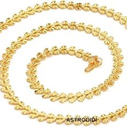 Gold Plated Chain | 24 Inch Stylish Light Weighted Golden Brass Neck Chain For Girls Women Men Boys (CHAIN-BALA-14)-image-23