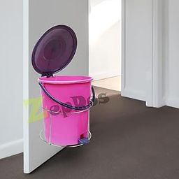 Zepdos Steel Dust Bin Holder for Kitchen, Open-Top Bin Holder, Modular Kitchen Fixture Dustbin Holder, Open-Top Dustbin Holder for Office (10 Inch)-image-30