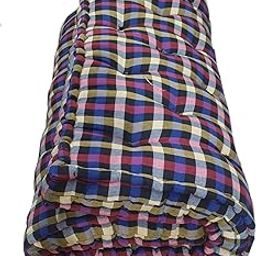MRH Handloom Large Soft Cotton Queen Size Mattress Gadda (Box Rectangle Type 6X 6 ft or 72 x 72 inch) Multicolour-12 kg-image-85
