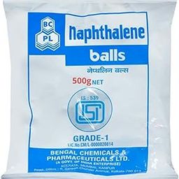 Bengal Chemicals Naphthalene Balls - Gandha Karpura, Kapoor Goli, 500 gm, White, Anti-Insect, Repellant Mothballs-image-10