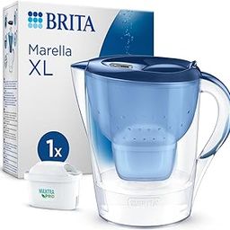 BRITA Water Filter Jug Marella Blue (3.5L) incl. 1 MAXTRA PRO All-in-1 cartridge - large-volume jug with digital LTI & Flip-Lid reduces chlorine, limescale & impurities.-image-47